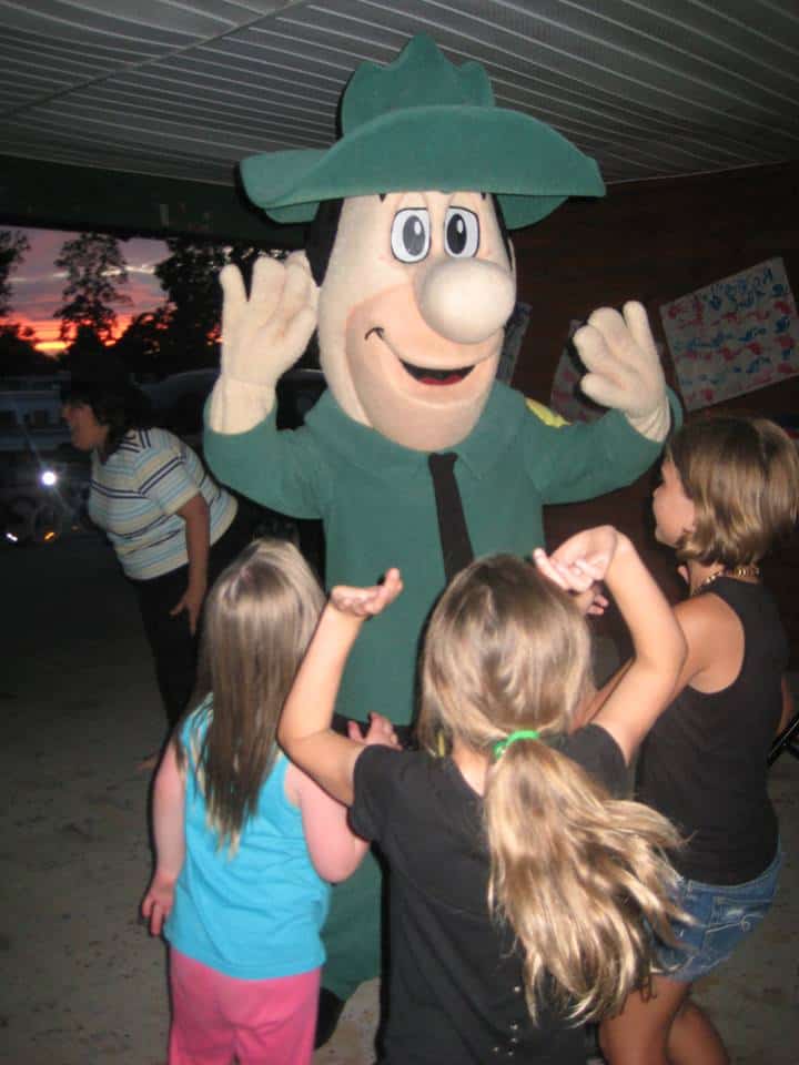 Ranger Smith dancing with children