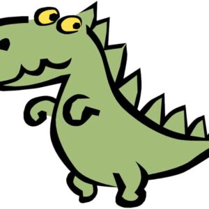 cartoonish drawing of a Tyrannosaurus rex