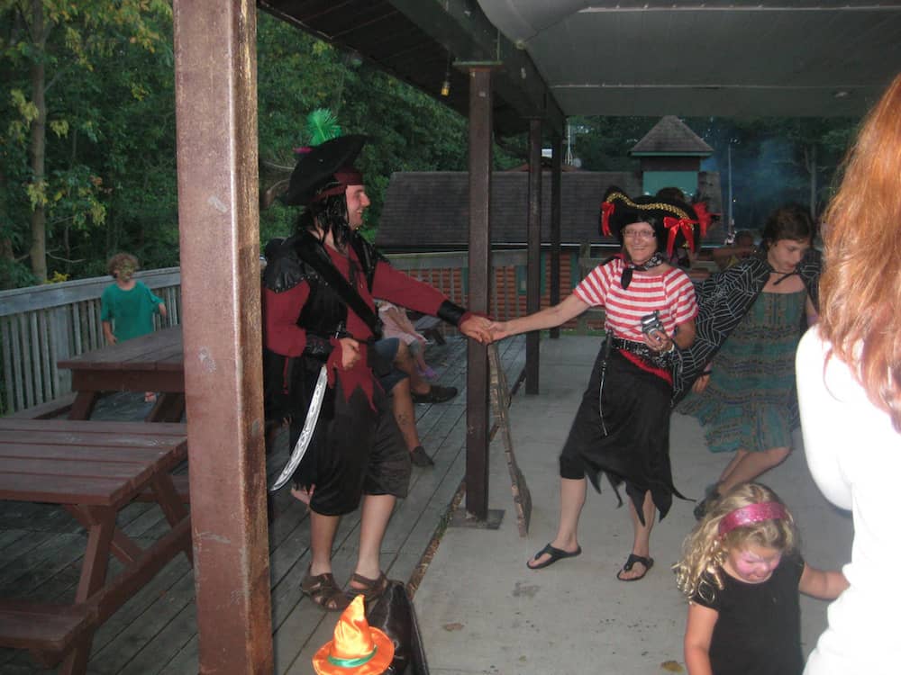 people dressed in pirate costumes